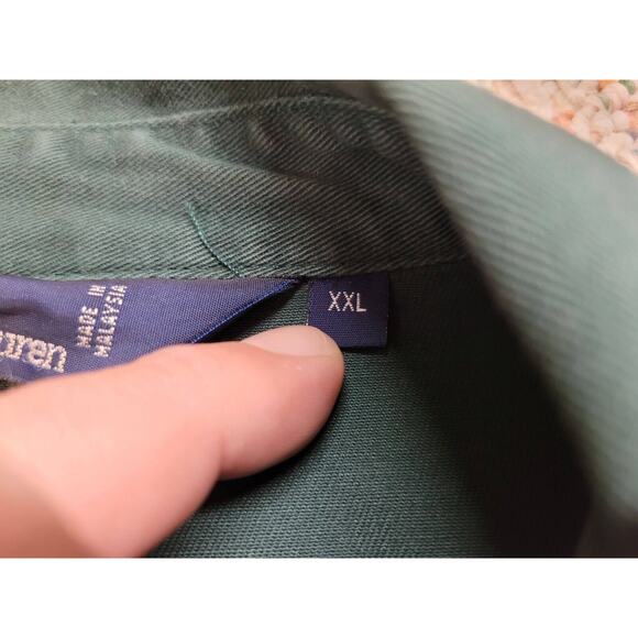 Polo Ralph Lauren Jacket Mens 2XL Green Bi Swing Pony Racer Bomber Outdoors Y2K - Picture 7 of 16